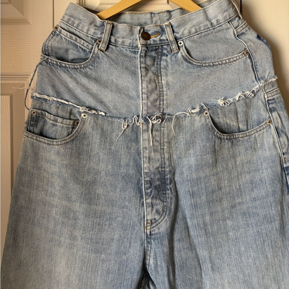 Balenciaga | Cut up double baggy jean. Made in Italy. Distressed. Size Small - Picture 4 of 17